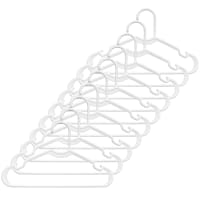 Set of 10 Kids Tubular Hanger, White