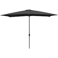 Rectangular Black Outdoor Umbrella, 6.5x10