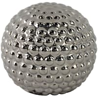 Silver Ceramic Sphere, 4"