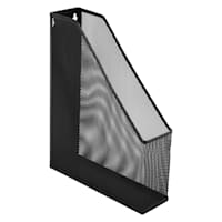 Black Metal Mesh Magazine Holder