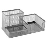 3-Section Silver Metal Mesh Organizer