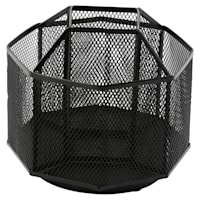Black Metal Mesh Spin Pencil Organizer