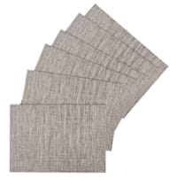 Set of 6 Meridiem Powder Woven Vinyl Placemats, 18x13