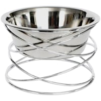 Barkley & Evans 4-Cup Abstract Metal Wire Pet Bowl