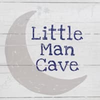 Little Man Cave Plank Canvas Wall Art, 12"