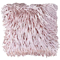 Pink Shag Throw Pillow, 18"
