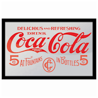 15x10 Coca Cola Delicious And Refresh Framed Printed Mirror