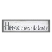 8X30 Home Is Where The Heart Is Inverted Wood Box Lifted Word
