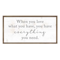 Framed Everything You Need Textured Canvas Wall Sign, 18x36