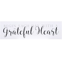 7X24 Begin Each Day With A Grateful Heart Wood Wall Decor