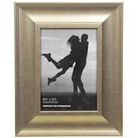 Wide Gold Slant Profile Tabletop Picture Frame, 5x7
