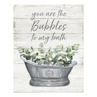 Bubbles To My Tub Canvas Wall Art, 16x20
