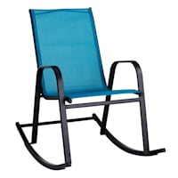 Sling Patio Rocking Chair, Turquoise