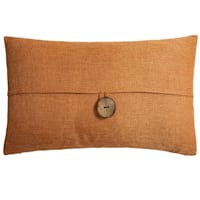 Clayton Orange Coconut Button Throw Pillow, 13x24