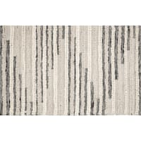Eddie Hand Woven Natural & Black Cotton Accent Rug, 2x4