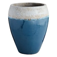 Acadia Blue Petrol Urn Ceramic Outdoor Planter, Extra Large