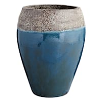 Acadia Petrol Blue Urn Ceramic Outdoor Planter, Medium