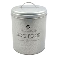 Buster Healthy Life Galvanized Metal Pet Food Canister, 17lb