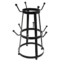 10-Mug Black Metal Mug Holder