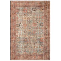 Montebello Distressed Persian Accent Rug With Carpet Backing, 2x5