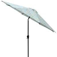 Steel Calista Turquoise Round Crank And Tilt Outdoor Umbrella, 9'