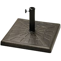 Brown Square Patio Umbrella Base, 42lb