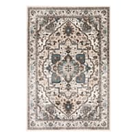 (D428) Ridley Floral Blue Woven Area Rug, 8x10