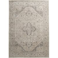 (A413) Clearwater Cream Medallion Area Rug, 5x7