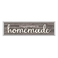 Framed Happiness Is Homemade Wall Sign, 8x30