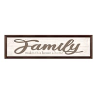 8X30 Family Makes This House A Home Framed Plaque With Lifted Word