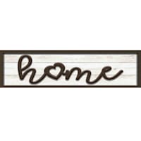 Home Framed Plaque with Lifted Word Wall Sign, 8x30