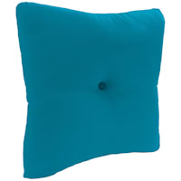 Turquoise Canvas Outdoor Tufted Back Cushion