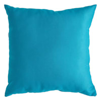 Turquoise Canvas Square Outdoor Throw Pillow, 16"