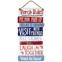 Americana Porch Rules Sign, 15x30