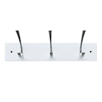 3-Hook Modern Wall Hanger, White