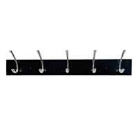 5-Hook Modern Wall Hanger, Espresso