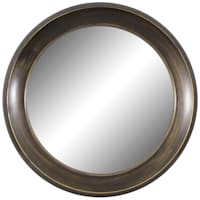 Bronze Round Wall Mirror, 34"
