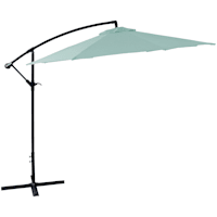 Round Offset Spa Blue Outdoor Umbrella, 10'