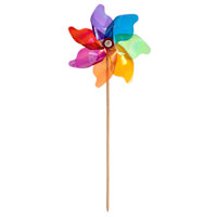 Iridescent Wooden Whirligig, 41"