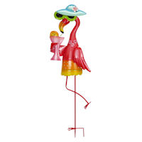 Party Flamingo Metal Yard Stake, 38"