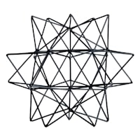 Found & Fable Black Metal Geo Decor, 10"