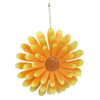 Yellow Metal Flower Wall Decor, 13"