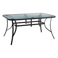 Woodhill Rectangle Patio Dining Table, Black