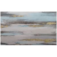 Blue Gold Foil Abstract Gallery Canvas Wall Art, 36x60