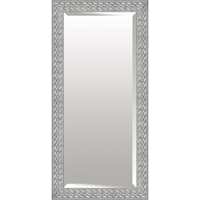 High & Low Silver Solid Wood Leaner Mirror, 32x68