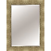 Rectangle Plastic Mosaic Soft Pewter Wall Mirror, 32x44