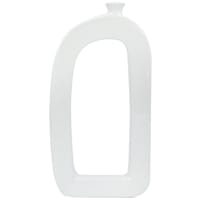 Crosby St. Riley White Ceramic Open Vase, 14"
