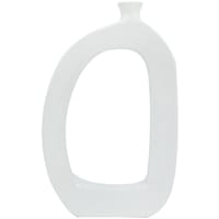 Crosby St. Riley White Open Ceramic Vase, 12"