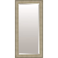 Champagne & Silver Beaded Wood Framed Leaner Mirror, 30x54
