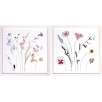 2-Piece 14X14 Floral Shadowboxes